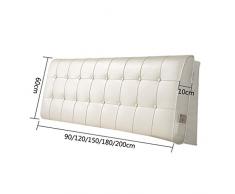 ZB Cuscino Schienale Comodino con Testiera in Pelle di Alta qualità Cuscino Morbido Grande Lombare Staccabile 17 Tinta Unita 5 Taglie Opzionali A+ (Colore : 17, Dimensioni : 90 * 60cm)