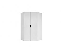 Rauch Möbel Alvara Armadio ad Angolo, Legno ingegnerizzato, Bianco, 104 x 117 x 197 cm