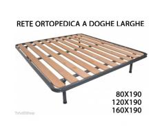 TradeShopTraesio® - RETE RETI ORTOPEDICA ORTOPEDICHE A DOGHE LARGHE STRUTTURA TUBOLARE 10 LISTELLI - 80 X 190