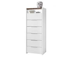 Stilprojectstore Settimino 6 Cassetti - Full - Bianco Opaco/Noce Dark