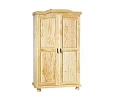 Armadietto Da Parete In Legno Rustico Con Doppia Anta E Vetro – Haigopa, Vintage, Già Montato (54x22x62 Cm)