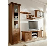 clever-moebel Vetrina in Legno di Pino, Laccato kolonialfarben, Pensile, congelatore