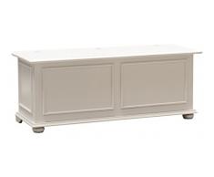 Pieffe Mobili Cassapanca cipolla contenitore, legno bianco, 120 x 42 x 50 h
