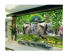 carta da parati 3d della foto su ordinazione Roccia fresca del fiore del pavone del valletto Decorazione domestica soggiorno 3d murales di carta da parati per pareti 3 d-250X175CM