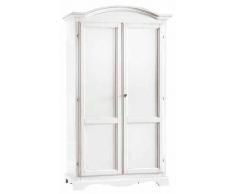 CasaPiù est 2019 Armadio con 2 ante, arte povera, in legno massello e mdf con rifinitura in bianco opaco - Mis. 107 x 55 x 197