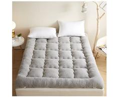 Protege Materasso |Tatami Giapponese Futon | Moderno Tappeto Futon Doppio Antiscivolo E Traspirante, Dormitorio Familiare Premium Materasso Trapuntato Spessore 10 Cm,Grigio a,150 x 200 cm