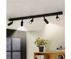 Eofiti Lampadario Faretti LED Soffitto Orientabili Nero Lampada da Soffitto 5 Faretti G9 LED 3W 360LM Bianco Naturale 4000K Moderna Faretti LED Interno per Cucina Camera da Letto Soggiorno