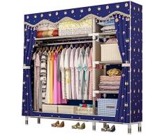 ALYR Armadio Tessuto Armadio, Armadio di Stoffa Portatile Cabina Armadio Richiudibile Armadio Tessile Armadio Modulare Armadio di Stoffa Guardaroba Pieghevoli con ripiano Superiore,Purple