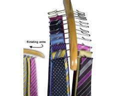 Hangerworld- Portacravatte in legno per 24 cravatte