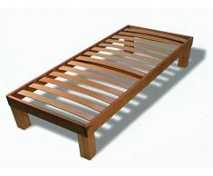 VivereZen - Letto LF3 (mogano e faggio) Letto a doghe 120x200