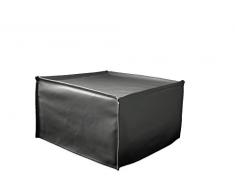 Ponti Divani - Pouf Letto Modello Cube in Ecopelle - Materasso Singolo e Rete di Ottima Qualità - Completamente Made in Italy (Antracite)