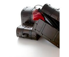 Baule, cassapanca in legno, cassetta dei tesori, scatola dei pirati, 36,0 x 24,0 x 26,5 cm, effetto anticato, legno, diverse dimensioni, decorazione, coloniale, stile coloniale, scatola in legno