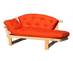 VivereZen - Divano letto futon - Sesamo Naturale in promozione Con futon + schienale