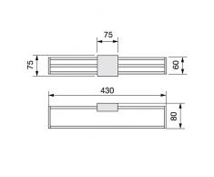 Emuca 7085525 Appendicravatte e Cinture Laterale Estraibile per Armadio