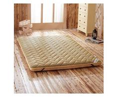 Morbido Materasso Futon Giapponese Antiscivolo, 9 Cm Spessore Materasso Giapponese Pavimento Pieghevole Campeggio Portatile Materassino Campeggio Bambini Lettino Terra Divano Letto,Camel-150x190cm