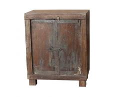 GURU SHOP Mobile in stile vintage, cassettiera, comodino, corridoio, modello 68, marrone, 53 x 43 x 26 cm, piccoli armadi