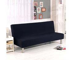 divano senza maniglie rivestimento divano letto divano letto slipcover protettore elastico spandex moderno semplice pieghevole divano divano scudo futon copertura da yunhigh - nero