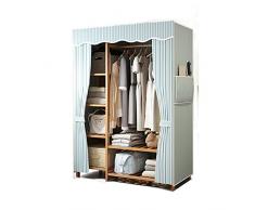 JIAO PAI Armadio in Legno Massello, Multifunzione Armadio Aperto Camera da Letto Grande Camera da Letto Partizione Armadio Assemblaggio Assemblaggio Armadio in Stoffa(Size:165 * 41 * 90CM)