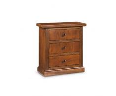 Milani Home s.r.l.s. Comodino in Legno Massello 60 X 35 X 64
