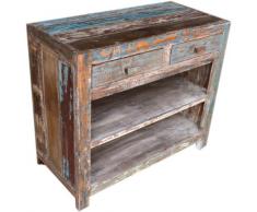 Guru-Shop Cassettone Antico con due Cassetti e Ripiani, 85x97x46 cm, Cassettiere e Credenze