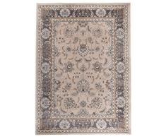 Tappeto Salotto Classico – Colore Beige Chiaro Foglia Disegno Persiano Di Inspirazione Orientale – Morbido – Facile Da Pulire – Prezzo Economico 60 x 100 cm
