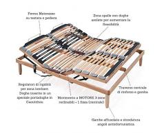 Evergreenweb - Rete Elettrica Matrimoniale 160x190 Ortopedica con Alzata Motorizzata Base Letto a Doghe in Legno Rinforzata Piedi Smontabili Pieghevole 3 Zone Regolatori di Rigidità Detraibile OFFERTA