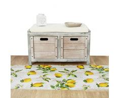 R.P. Tappeto Passatoia Cucina Bagno Lavanderia Camera Multiuso in PVC con Fondo Antiscivolo - Limoni di Sicilia - cm 52x280