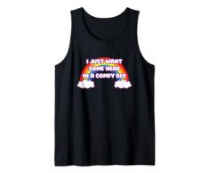 Voglio solo un po di testa in un comodo letto Rainbow Pride Canotta