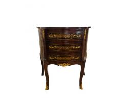 MACE - Cassettiera da barocco Louis XV in legno di faggio, 3 cassetti - Intarsio - Mobili barocco - Larghezza 71 cm - Armadio per camera da letto, cameretta dei bambini, corridoio, marrone