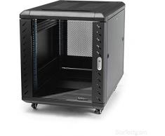StarTech.com Armadio Rack 12U 19 con sportello in vetro - Armadio di rete 19 pollici - Server rack/Computer Cabinet per sala server o ufficio (RK1236BKF)
