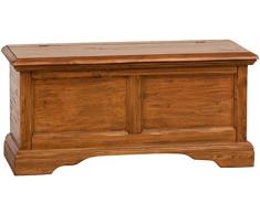 Biscottini Cassapanca Contenitore da Interno ed Esterno 100x38x48 cm - Cassapanca Legno Mobile Ingresso - Baule da Interno Vintage Casa Arredo