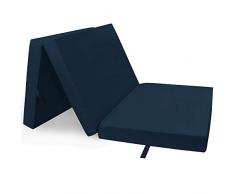 PROHEIM Materasso Pieghevole per Ospiti Letto per Ospiti da Viaggio in Diversi Colori e Dimensioni, Colore:Blu Scuro, Dimensione:195 x 80 x 10 cm