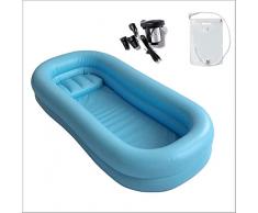 Vasca da Bagno Gonfiabile per Adulti con Bagno a Pompa dAria a Letto Aiuto di Assistenza, per pazienti disabili, Anziani, Costretti a Letto o feriti