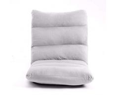 YLCJ Divano Letto Pieghevole Sedia a Terra Regolabile Pieghevole Divano Letto Divano Letto futon Materasso Sedile Sedia Lettura Ufficio Giochi Gioco (Colore: Bianco)