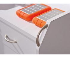 Inter Link Mobiletto con cassetti e ruote, ideale per ufficio, in pannello MDF, bianco, larghezza x altezza x profondità: 40 x 65 x 36 cm