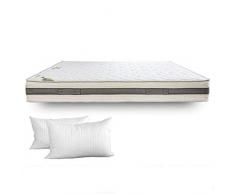 Evergreenweb - Materasso Memory Foam Matrimoniale 160x200 Alto 24 cm Onda MASSAGGIANTE Ortopedico Fodera Antiacaro Sfoderabile Traspirante Lastra Waterfoam Schiuma Ecologica 7 Zone Ergonomico Offerta