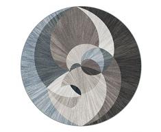 LXSEHN Tappeto Rotondo, Morbido Moderno Casa Zona Tappet per Camera Letto Tavolino Grigio Materassinii, Lavabile Spessore 6mm (Taglia : Diameter 120cm (47.2inch))