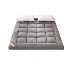YIbing Materasso futon Pieghevole Giapponese, 10cm Materasso Futon Spesso, Tatami Materassi da Terra, Pieghevole Ospiti Materasso ​da Pavimento Morbido Futon Naturale,Grigio,120X200cm