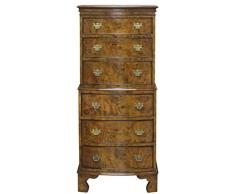 Casa Padrino cassettone Art Nouveau di lusso con 6 cassetti marrone chiaro 55,3 x 41,8 x H. 132,5 cm - Arredamento Barocco e Art Nouveau