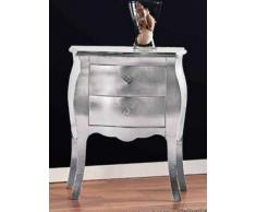Dafne Italian Design Comodino bombato a 2 cassetti Laccato, Stile Classico (cm. L. 50 - H. 60 - P. 30) (TVG)
