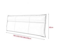 Uus Cuscino da Comodino, Testiera Schienale Morbido Cuoio Cuscino fasciato in Pelle Tinta Unita Ripiano in Vita (Multi-Size) Pillow (Colore : B-No headboard, Dimensioni : 90 * 60cm)