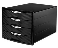 Han Cassettiera MONITOR – Design innovativo e attraente di alta qualità con 4 cassetti chiusi per DIN A4/C4, scatola portaoggetti disponibile esclusivamente su Amazon 1001-13