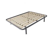SomnusSana - Rete Ortopedica a Tavole - per Materasso Matrimoniale Misura 160x190 h35-5 Piedi