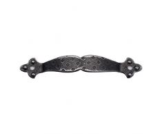 KOMBI 3 pz. Maniglia Ferro Battuto 105x20mm Maniglietta Orizzontale Decorativa Mobili Cassetto Cassettiera Porta Finestra Effetto Vintage Antico Rustico Baule