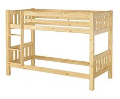 Erst-Holz Telaio Letto a Castello per Ragazzi per materassi 90x200 in Pino Senza doghe 60.06-09oR