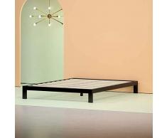 Zinus Modern Studio 25,4 cm Piattaforma 2000 Struttura del letto in metallo / Base del materasso/ Non sono necessarie le molle/ Supporto resistente in legno per letto/ Montaggio facile/ 80 x 190 cm
