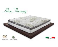 Materasso Memory mod. ALOE THERAPY alto 26cm Matrimoniale 170x190 con dispositivo medico Classe 1 detraibile , 7 cm Memory, onda a 11 zone di portanza differenziata, Rivestimento sfoderabile Lana/Lino Full 3D Air , in OMAGGIO GUANCIALE/I
