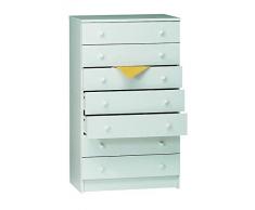 Dmora Cassettiera settimanale, 7 cassetti, Legno, 62 x 105 x 34 cm