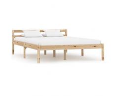 Festnight Struttura Letto Matrimoniale Moderno in Legno Massello di Pino,Struttura Letto Singolo Moderno in Legno,Giroletto in Legno Massello di Pino 90x200/100x200/120x200/140x200/160x200/180x200 cm