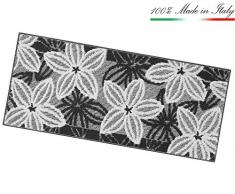 ARREDIAMOINSIEME-nelweb Tappeto Cucina Floreale Tessitura 3D Retro Antiscivolo Moderno Multiuso Passatoia Corridoio Bagno Camera MOD.Enea 50x80 Grigio (G)